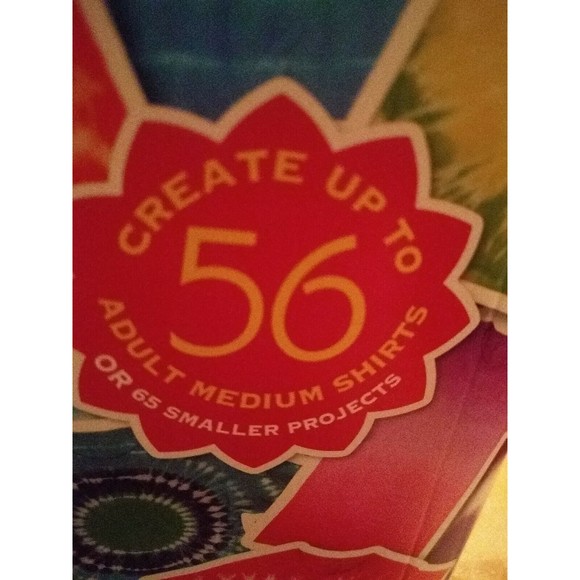 Tie-Dye Block Party Kit Tub - 137 Pieces! New! Mega Value Creates up 56 Shirts - Picture 2 of 6